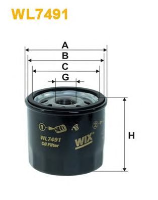 WIX FILTERS wl7491 -  Фильтр масляный двигателя